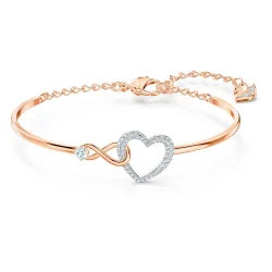  - BRACELET JONC INFINITY HEART BLANC